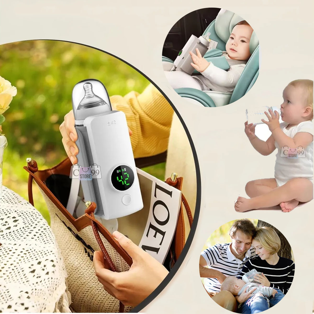 Calentador De Tetero Biberones Portátil